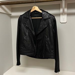 Leather jacket with desirable patina.